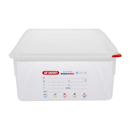 T991 Araven GN 1/1 voedselbak met deksel 21Ltr (4 stuks)