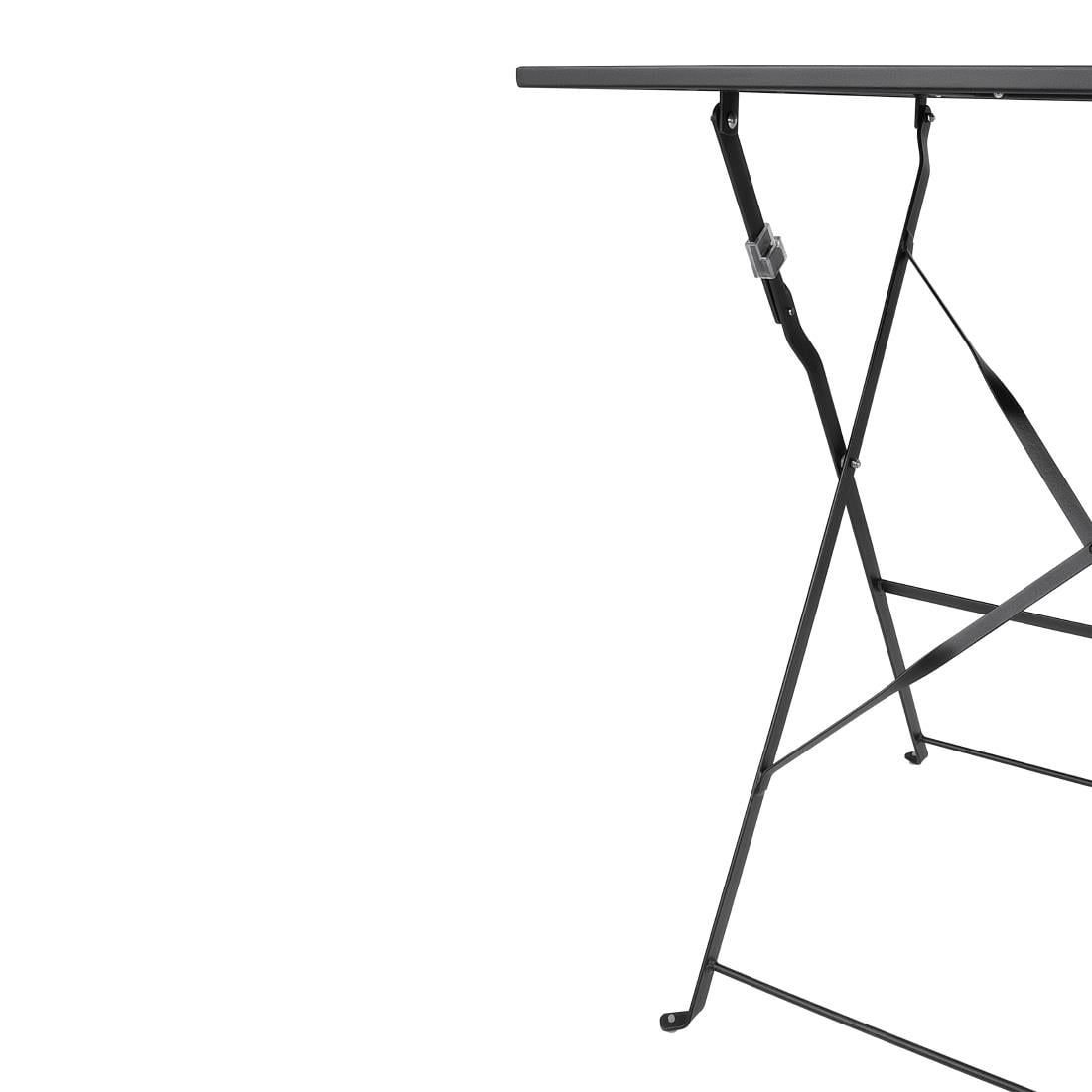 GK989 Bolero vierkante stalen klaptafel zwart 60cm