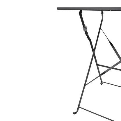 GK989 Bolero vierkante stalen klaptafel zwart 60cm