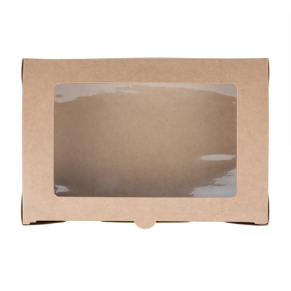 FB678 Fiesta Compostable composteerbare saladebakken met PLA vensters 1600ml (200 stuks)