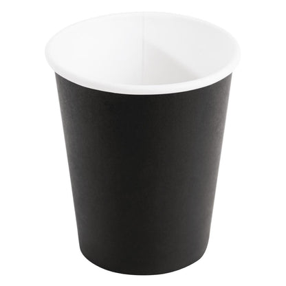 GF041 Fiesta Recyclable koffiebekers enkelwandig zwart 23cl (50 stuks)