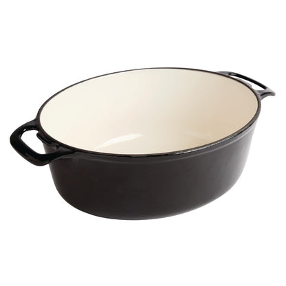 GH310 Vogue ovale inductie braadpan zwart 6Ltr