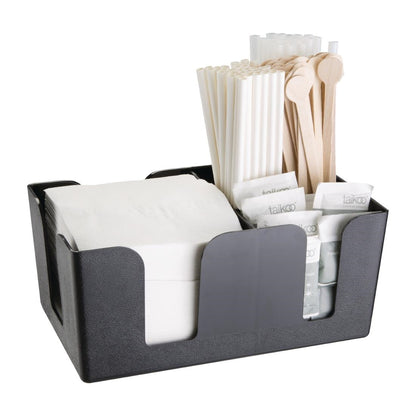 F980 Olympia kristallon plastic bar caddy zwart