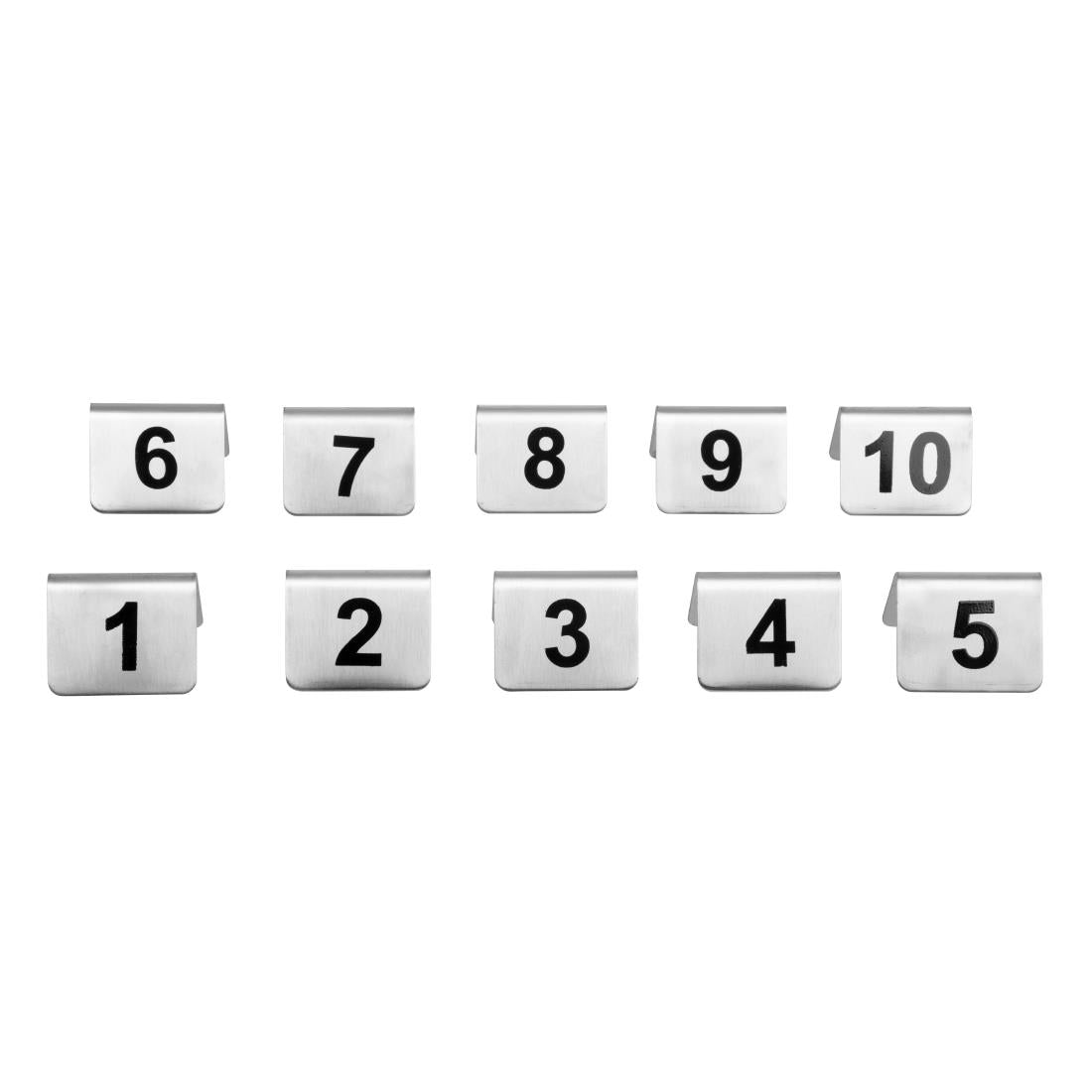 U046 Olympia RVS tafelnummers 1-10 (10 stuks)