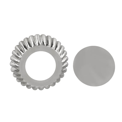 E800 Bron geribbelde quichevorm met uitneembare bodem 10cm