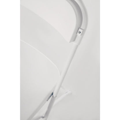 GD387 Bolero staal & polypropyleen klapstoelen wit (10 stuks)