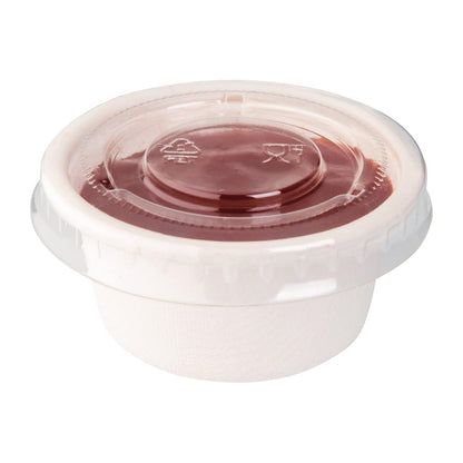 FP426 Fiesta Recyclable PET deksels voor bagasse sausbakjes (1000 stuks)