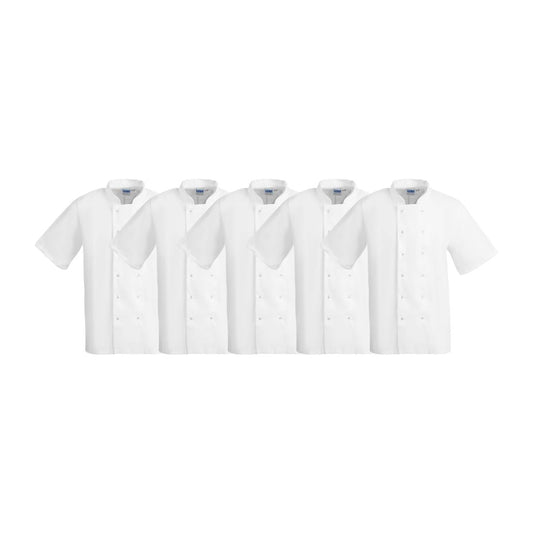 SA823 Whites Boston Unisex Koksjas Wit L (5 stuks)
