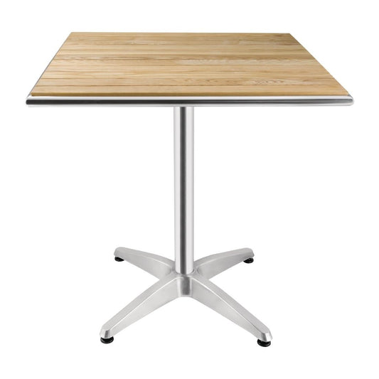 CG835 Bolero vierkante terrastafel met essenhouten blad 70cm