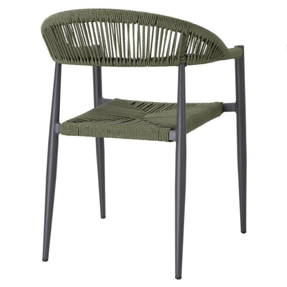 HZ592 Bolero Eden PE gevlochten rattan outdoor armstoelen groen (4 stuks)