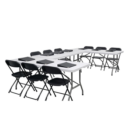 LL001 Bolero Rechthoekige middenvouwtafel 6ft wit