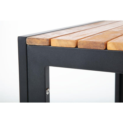 DS152 Bolero vierkante stalen en acaciahouten tafel 80cm