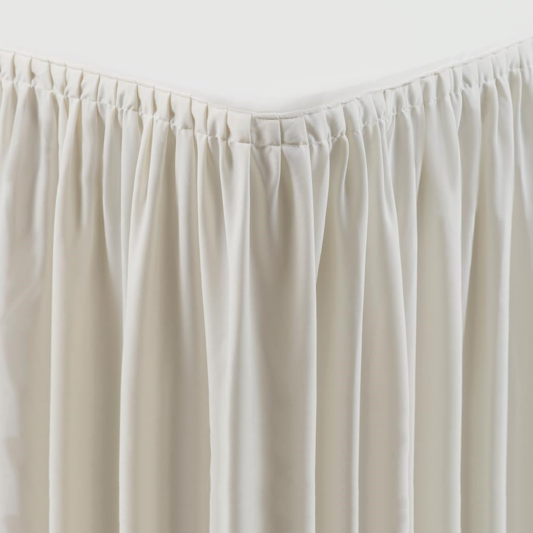 CB085 Tafelkleed met rok crème - plissé
