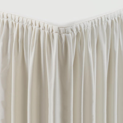 CB085 Tafelkleed met rok crème - plissé