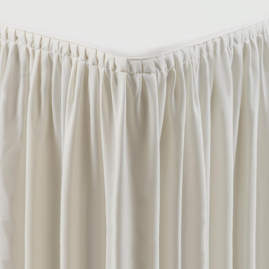 CB085 Tafelkleed met rok crème - plissé