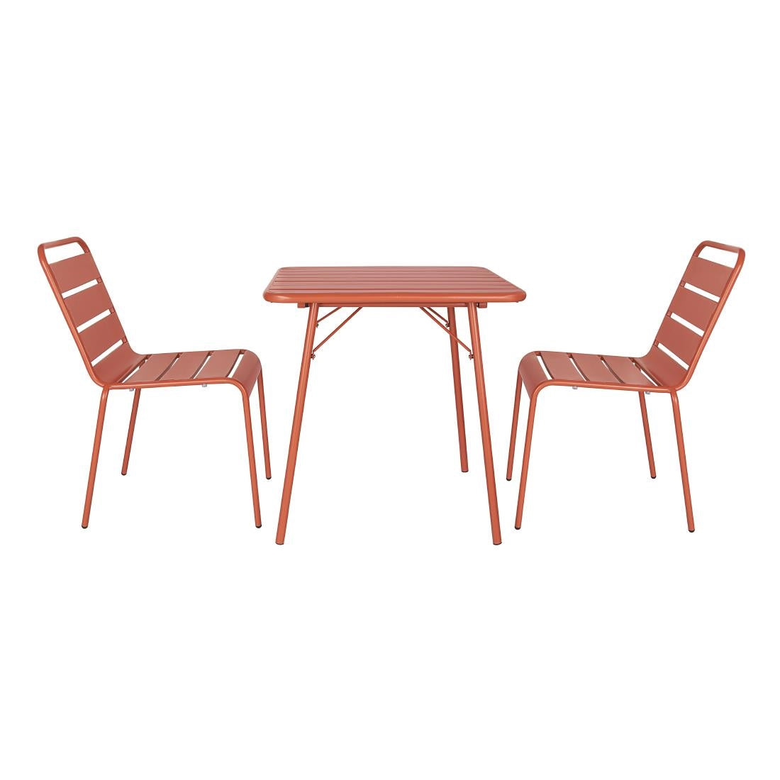 CK063 Bolero terracotta gelateerde stalen zijstoelen (4 stuks)