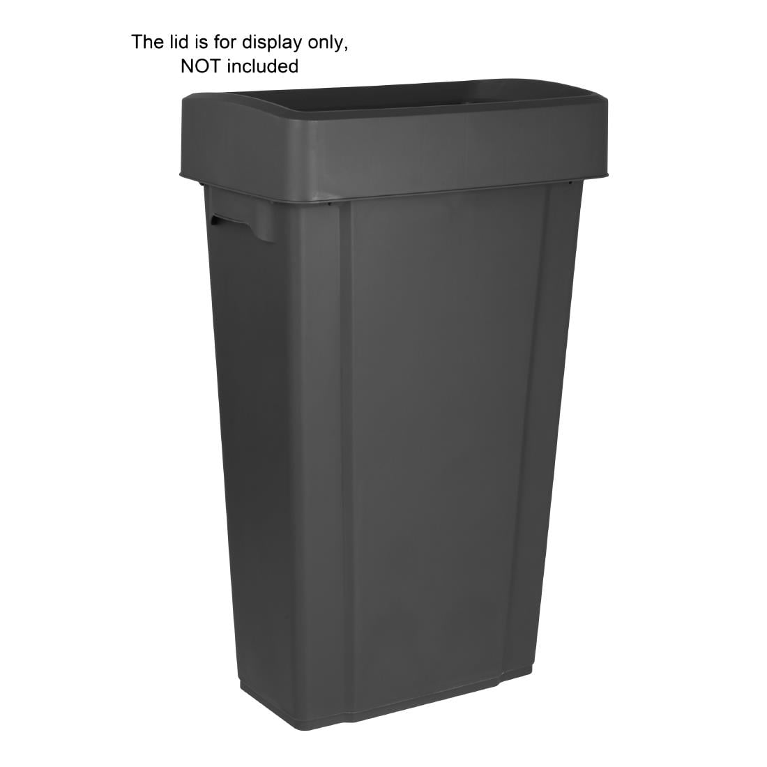 DX966 Jantex Smalle Afvalbak Zwart 80Ltr