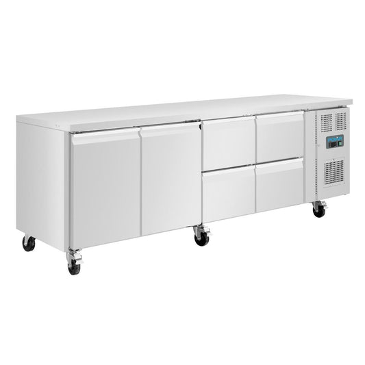 UA021 Polar U-serie premium koelwerkbank 2 deuren 4 lades 476L