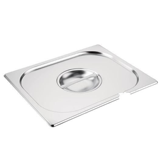 CB171 Vogue RVS deksel met lepeluitsparing GN 1/2