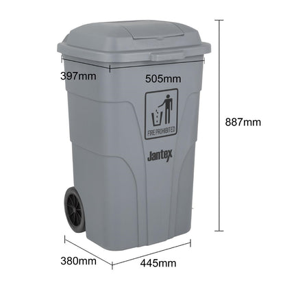 HC923 Jantex 120Ltr Container Met Voetpedaal Grijs