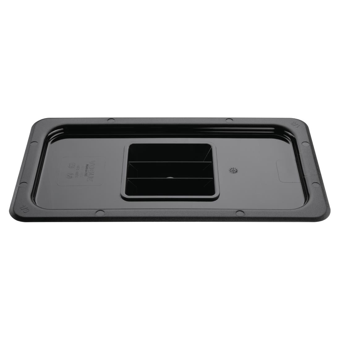U476 Vogue polycarbonaat deksel zwart GN 1/3