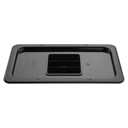 U476 Vogue polycarbonaat deksel zwart GN 1/3