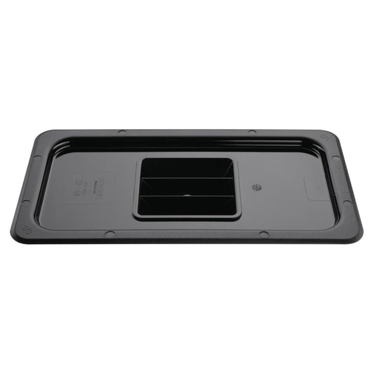 U476 Vogue polycarbonaat deksel zwart GN 1/3