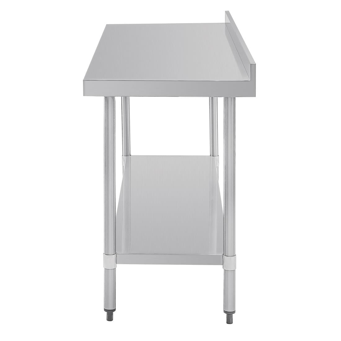 T383 Vogue RVS werktafel met achteropstand 90x180x60cm
