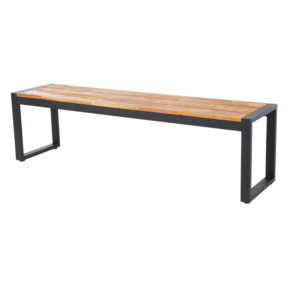 DS158 Bolero stalen en acaciahouten industriële banken 160cm (2 stuks)