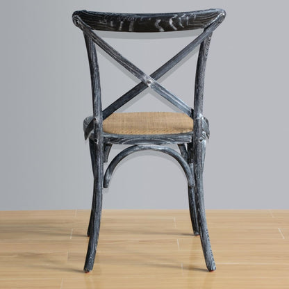 GG654 Bolero houten stoel met gekruiste rugleuning black wash (2 stuks)