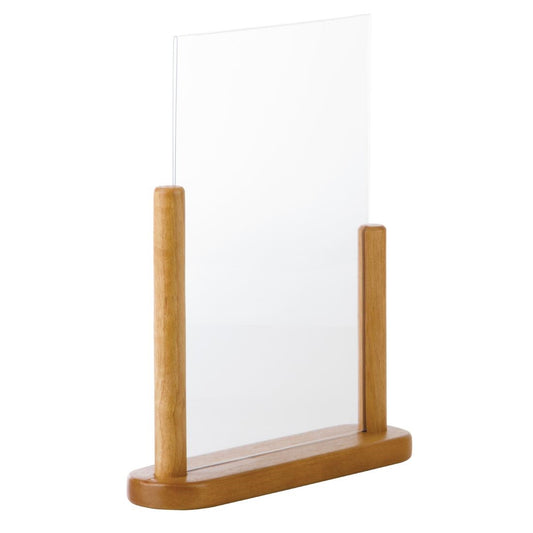 CE409 Securit teakhouten menukaarthouder A4