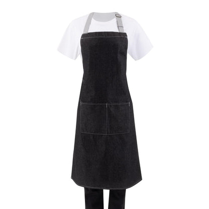 B981 Southside halterschort zwart denim