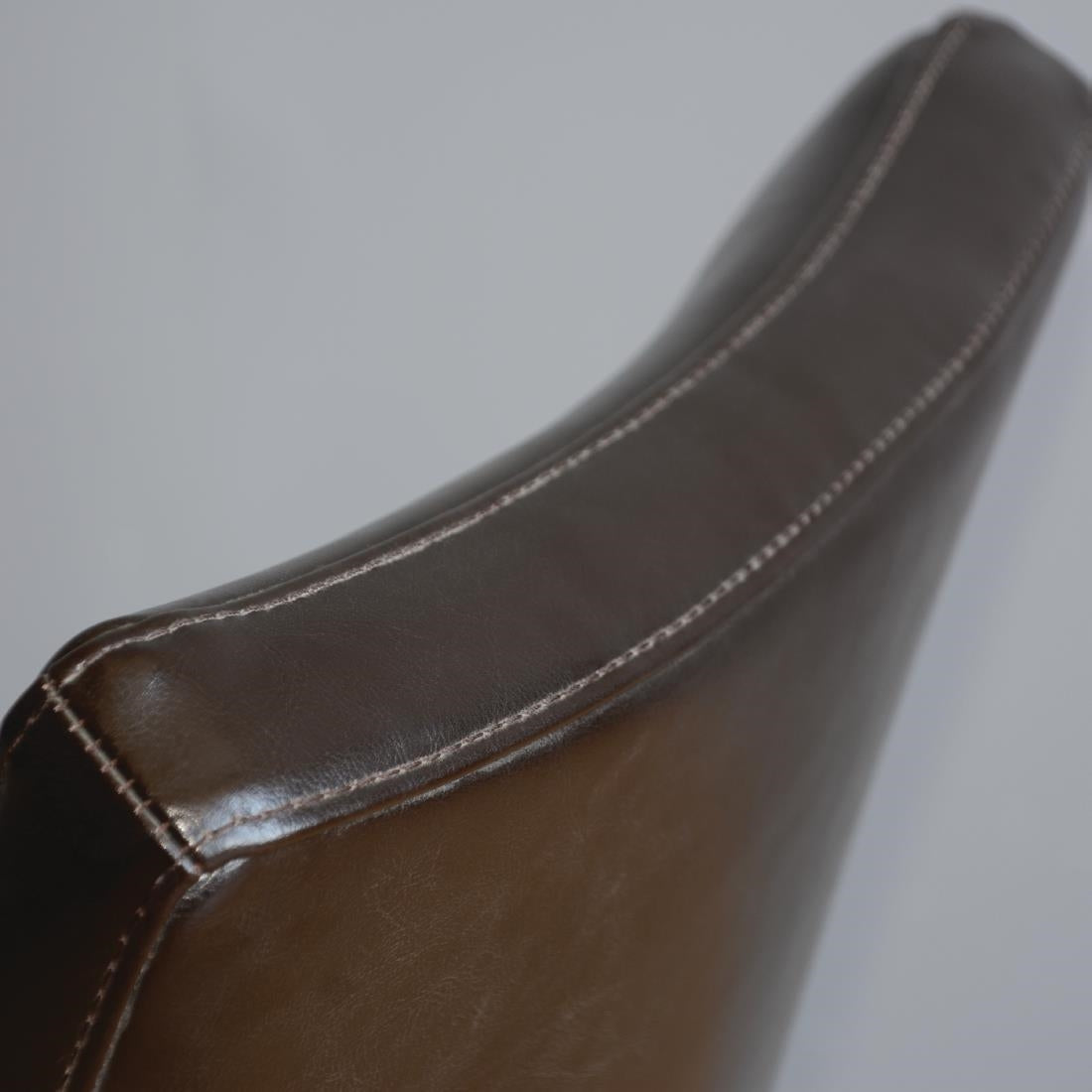 GF957 Bolero robuuste kunstlederen stoel donkerbruin (2 stuks)