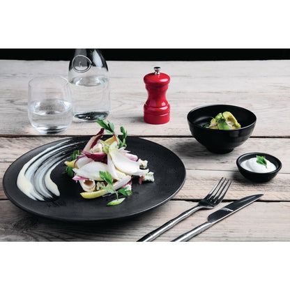 DR088 Olympia Fusion Ronde Borden 27cm Zwart (4 Stuks)