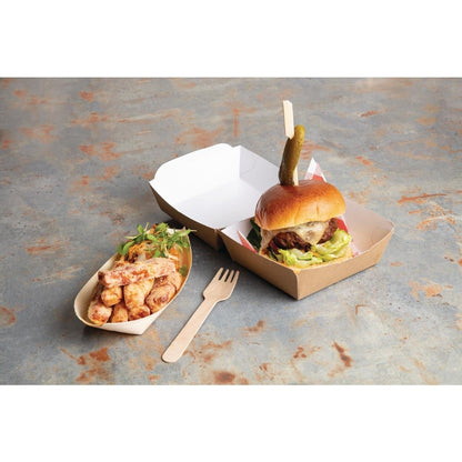 DK394 Fiesta Compostable biologisch afbreekbare bamboeprikkers peddelvorm 15cm (100 stuks)