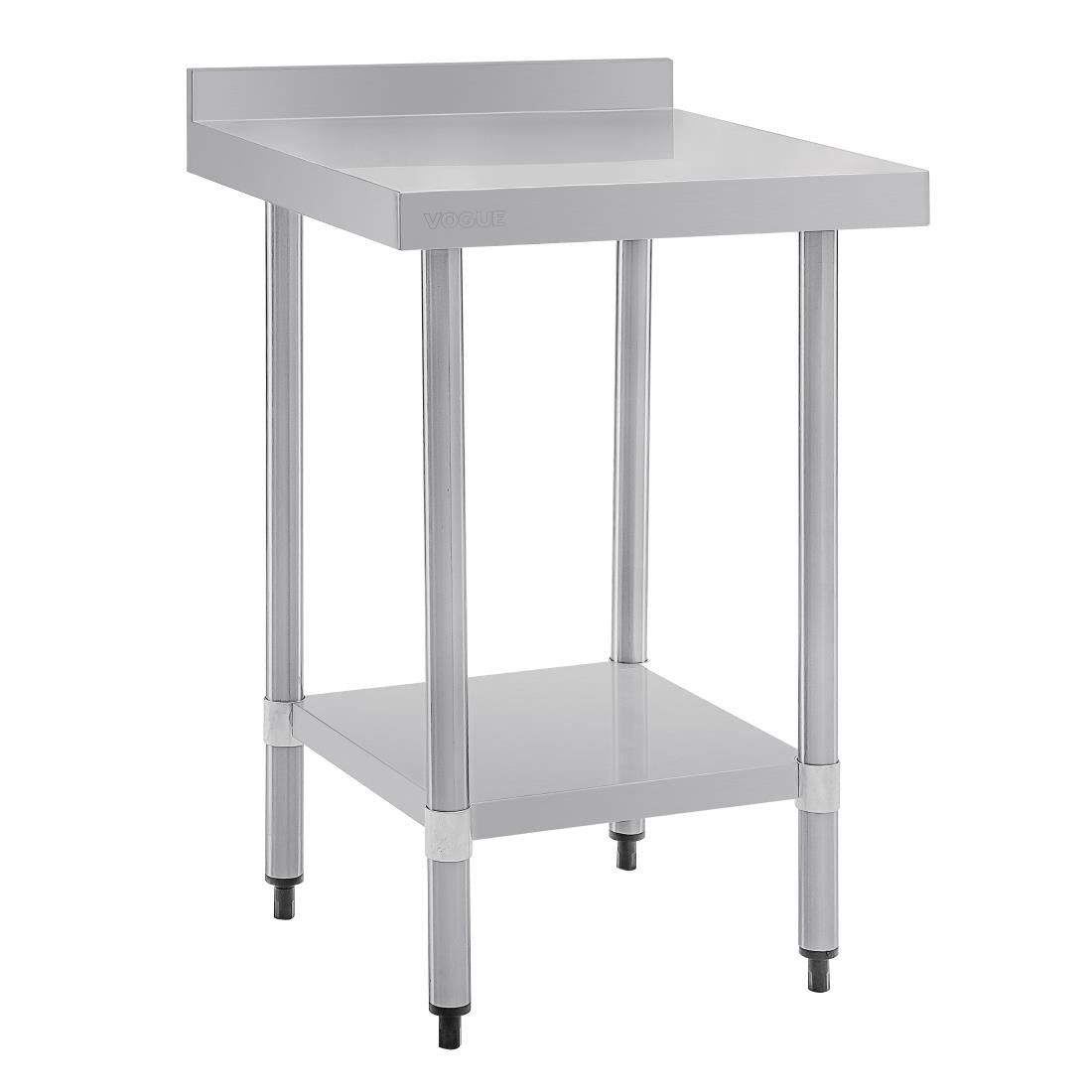 T379 Vogue RVS werktafel met achteropstand 90x60x60cm