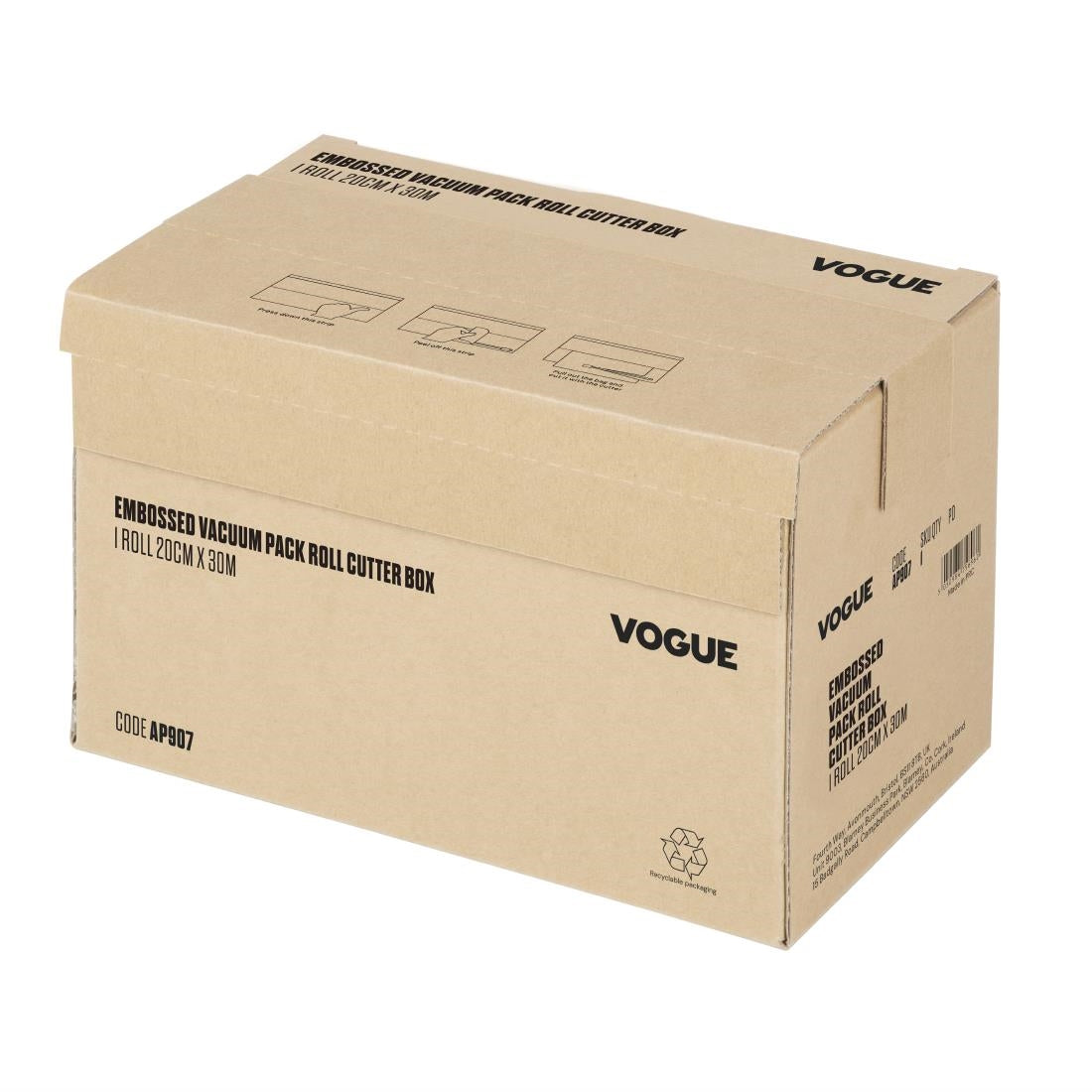 AP907 Vogue Vacuümverpakkingsrol Met Snijbox (Reliëf) 200 mm Breed