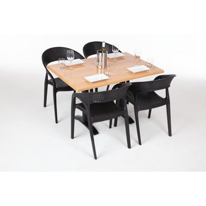 CW130 Bolero rechthoekig tafelblad beuken