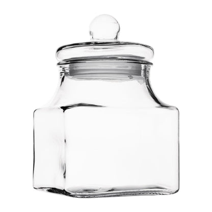 FD960 Olympia glazen voorraadpot vierkant 2,4L