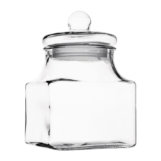 FD960 Olympia glazen voorraadpot vierkant 2,4L