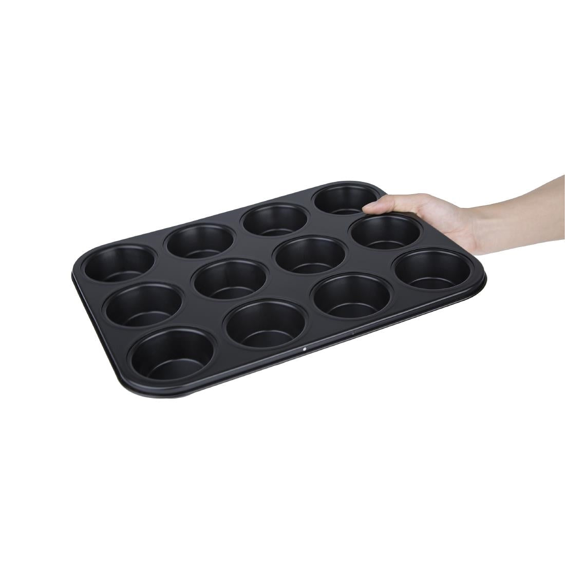 GD011 Vogue carbonstalen anti-kleef bakvorm 12 muffins