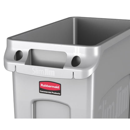 F603 Rubbermaid Slim Jim container met luchtsleuven 60Ltr