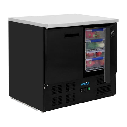 PG022 Polar G-Series Dubbele Deur Koelwerkbank Zwart 257Ltr