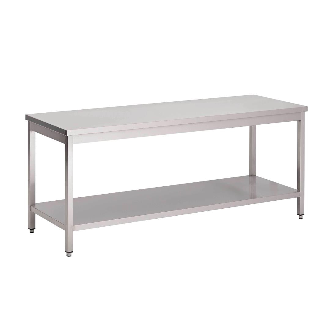 GS035 Gastro M RVS werktafel met onderblad 85x160x70cm