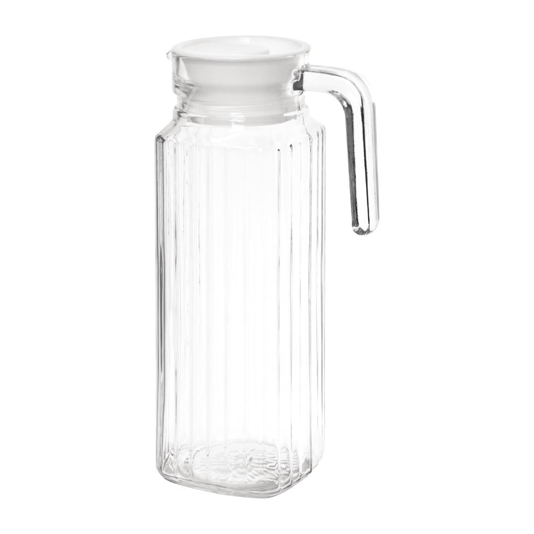 GF922 Olympia glazen kannen met deksel 1Ltr (6 stuks)