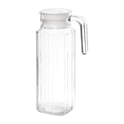 GF922 Olympia glazen kannen met deksel 1Ltr (6 stuks)