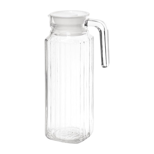GF922 Olympia glazen kannen met deksel 1Ltr (6 stuks)