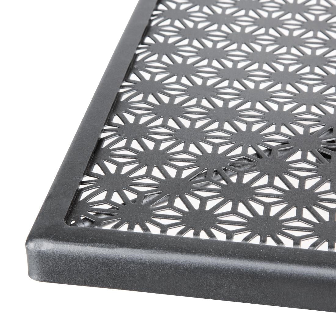 GG706 Bolero vierkante stalen bistro tafel zwart 70cm