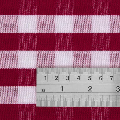 HB582 Mitre Comfort Gingham tafelkleed rood-wit 132x132cm