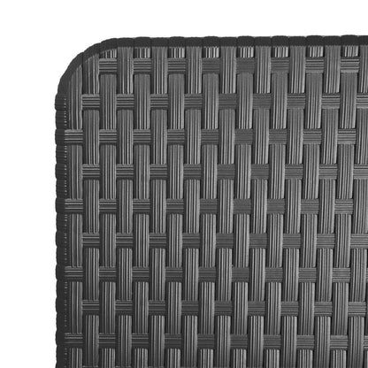 GR770 Bolero Rattan Rechthoekige Opvouwbare Tafel Zwart 6Ft